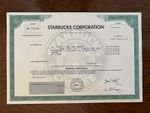 Starbucks Stock Certificate Original Authentic ﻿﻿Howard Schultz digital sig. EF!