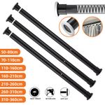 Telescopic Net Voile Tension Curtain Rail Pole Rod Spring Loaded Extendable Rods