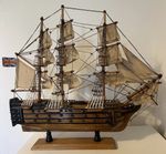 Large HMS Victory Wooden Model Ship 49cm Handmade Ship Nautical display model 
