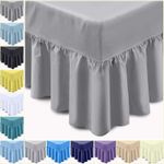 400 THREAD COUNT LUXURY 100% EGYPTIAN COTTON FRILLED VALANCE SHEET ALL SIZES