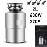 3200RPMHome Kitchen Food Waste Disposer Sink Garbage Disposal Crusher 630W 2L