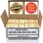 Lollipop Sticks Wooden lolly Craft Kids Popsicle Natural Lollypop Ice Smooth