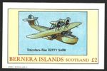 Bernera Islands Scotland, 1982, £2 Aircraft, MNH Imperf M/S Sheet #M2557
