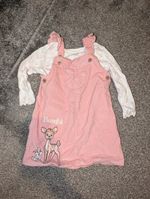 Disney Classics Baby Girls Pink Corduroy Bambi Pinafore Dress & Top Set - 18-24