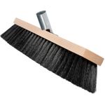Heavy Duty Broom Head with Soft PVC Bristles 40 cm – 16” Hard Bristle Brush for