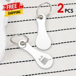 2Pcs Trolley Coin Keyring Reusable Supermarket Shopping Cart £1 Pound Token 2Pcs
