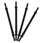 4Pcs Adjustable Black Eyeglass Holders Antislip Straps for Sports Running