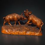 Superb Large Black Forest Wid Boar Group, With Original Paperwork.