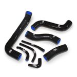 BLACK Samco Rad Hoses fit Kawasaki ZRX 1100 R With carb deicer UK All Years