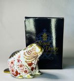 Vintage Boxed Royal Crown Derby 1st Paperweight Gold Stopper Beaver LVII - 1994