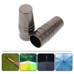 2Pcs Metal Umbrella Tops Covers Black Durable Reusable Accessories for Umbrella