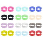 Ear Tunnel Plugs Silicone Stretchers Expander Double Flared Ear Piercing Jewelry