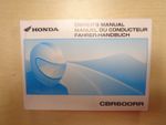 Genuine Honda CBR600RR Owner's Manual 2003 37MEE601 With Wiring Diagram EN/FR/DE
