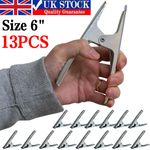 13PCS 6'' MARKET STALL Spring Clamps Large Metal heavy Duty Clips Jaw Tarp Sheet