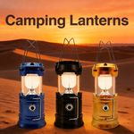 Collapsible Solar USB Rechargeable LED Camping Flashlight for Outdoor Travel UK