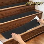 6Pcs Self-Adhesive Stair Mats Set Carpet Stairs Treads Non Slip Pads Home Decor