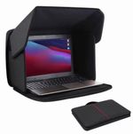 Foldable Laptop Sun Shade Cover, 15-16in Privacy Shield for Outdoor Office Use