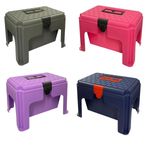 Horse Grooming Tack Box Large (Pink, Blue, Purple or Grey Step Up Storage Box)
