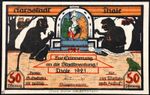 THALE 1921 XX-RARE Letter A w/Kurhaus Reverse! 50 Pfennig Antisemitic Notgeld