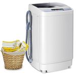 COSTWAY Portable Washing Machine Full-Automatic Washer with 8 Water Levels