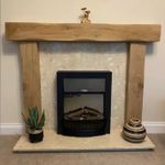 FIREPLACE SURROUND SOLID OAK MANTLE BEAM MANTELPIECE FOR WOOD LOG BURNER LINTEL
