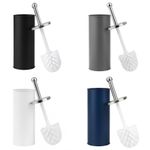 Toilet Brush Set Stainless Steel Matt Holder Inner Drip Cup Dense Bristles