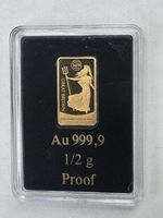 Half Gram 24ct Gold In Capsule. GREAT BRITAIN, Britannia 2022. Very RARE! In UK