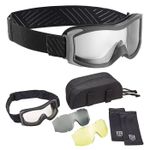 Bolle X1000T70M Ballistic Goggles 3 Lens Kit Tactical Airsoft Eye Protection