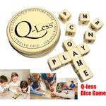 2026 New Qless Dice Game with Twelve Dice Letters,The Crossword Solitaire Game