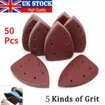 50X Mixed Mouse Sanding Sheets For Black and Decker Palm Sander Pads Sandpaper·
