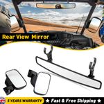 1.75" 2" Roll Bar UTV Center Rear Side View Mirrors For Polaris Honda Yamaha UK