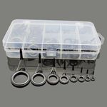 Fishing Rod Eye Rings 75 Pcs/Set Guides Diameter Tips Repair Kit Outdoor