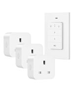 DEWENWILS Wireless Remote Control Sockets, 13A 3120W Switches,30M Range,UKCA