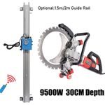 9500W Circular Saw Ring Saw Concrete Wall Cutting Machine1.5-3.5mGuide Rail 30CM