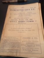 Worcester City v Barry Town 1958/59 Reasonable Condition