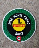 Pirelli Monte Carlo Rally Winner 1986 Sticker Lancia Delta S4 Henri Toivonen