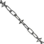 Galvanised Steel Spiked Chain 6mm x 25m Garden Fence Patio Decking Drive Car