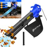 6000W Leaf Blower 3IN1 Electric Garden Vacuum Hoover Van Mulcher Shredder W/ Bag
