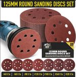 35-105pk Sanding Discs 125mm 8 Hole 5 Inch Mixed Grit Hook and Loop Sander Pads