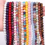 4mm 6mm 8mm 10mm 12mm Natural Gemstone Round Spacer Loose Beads Jewelry Making