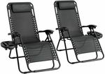 SUN LOUNGER RECLINER ZERO GRAVITY  CHAIR OUTDOOR GARDEN FOLDING RECLINING UK
