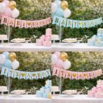 5m Baby Shower Bunting Boy Girl Banner Garland Decoration Party Gender Reveal