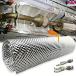 High Temp Stainless Heat Shield Mat 100x60cm For Car Exhaust Turbo Manifold