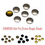 EIMASS® Hot Fix Iron on Round Dome Metal Studs, DIY Embellish Bags Belts Shoes