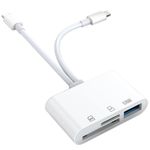 3-in-2 Memory Card Reader USB 3.0 OTG Adapter for Compatible with iPhone/iPad UK