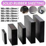 4X SOLID RUBBER SHEETING VARIOUS SHEET SIZES AVAILABLE 20MM TO 50MM THICKNESS