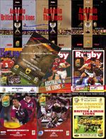 2001 BRITISH & IRISH LIONS tour of AUSTRALIA RUGBY PROGRAMMES FOR EVERY MATCH