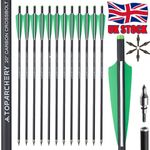 12x 20inch Carbon Bolts Arrow OD8.8mm Target Archery Mini-Bow Hunting Shooting