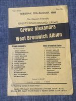 ** Friendly Crewe v West Brom 12.8.1986