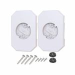 2 Pieces Siding Mounting Plate with Screws Weatherproof Hardware Recessed